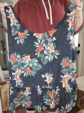 Floral peplum